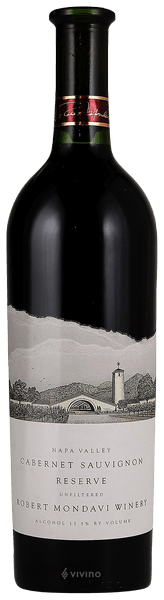 Robert Mondavi Winery Reserve Unfiltered Cabernet Sauvignon 1988