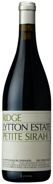 Ridge Vineyards Lytton Estate Petite Sirah 2018