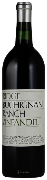 Ridge Vineyards Buchignani Ranch Zinfandel 2017