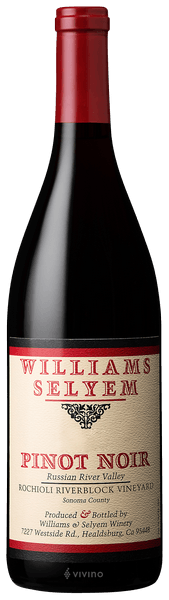 Williams Selyem Rochioli Riverblock Vineyard Pinot Noir 2019