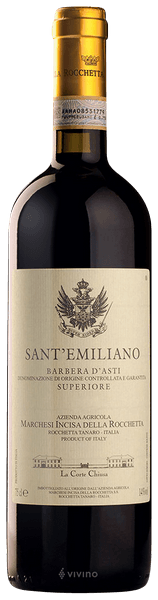 Marchesi Incisa della Rocchetta Saint'Emiliano Barbera d'Asti Superiore 2016