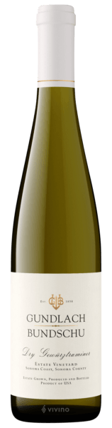 Gundlach Bundschu Estate Vineyard Dry Gew?rztraminer 2019