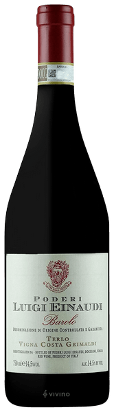 Luigi Einaudi Terlo Vigna Costa Grimaldi Barolo 2015