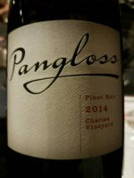Pangloss Charles Vineyard Pinot Noir 2014