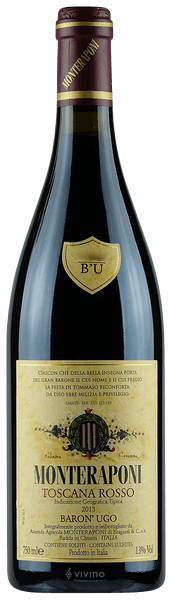 Monteraponi Baron' Ugo Toscana Rosso 2013