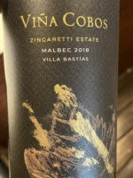 Vi?a Cobos Zingaretti Estate Malbec 2018