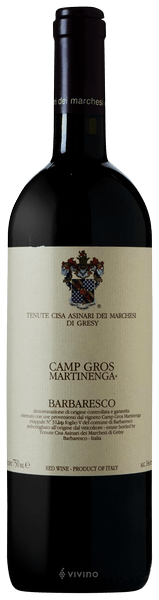Marchesi di Gresy Barbaresco Camp Gros Martinenga Riserva 2009