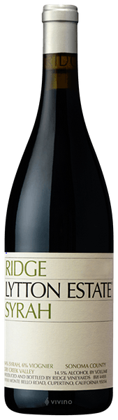 Ridge Vineyards Lytton Estate Syrah 2015