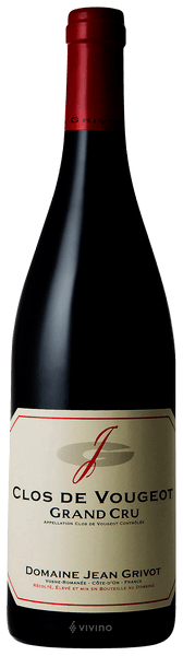 Domaine Jean Grivot Clos de Vougeot Grand Cru 2018