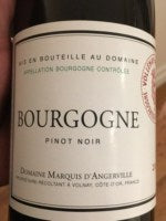 Domaine Marquis d'Angerville Bourgogne Pinot Noir 2015