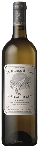 Le Merle Blanc de Ch?teau Clarke Bordeaux Blanc 2019