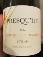 Presqu'ile Vineyard Syrah 2016