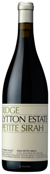Ridge Vineyards Lytton Estate Petite Sirah 2014