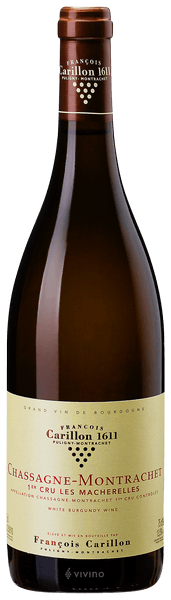 Francois Carillon Chassagne-Montrachet 1er Cru 'Les Macherelles' 2018