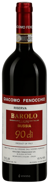 Giacomo Fenocchio Barolo Riserva Bussia 90 D? 2015