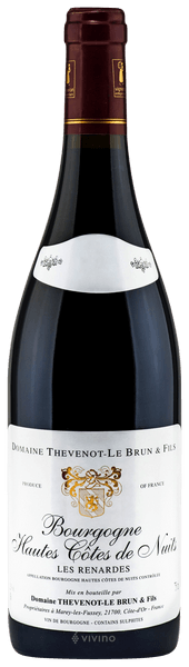 Thevenot-Le Brun Bourgogne Hautes C?tes de Nuits 'Les Renardes' 2019