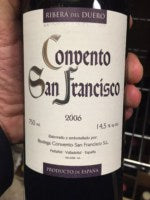 Convento San Francisco Ribera del Duero Roble 2006