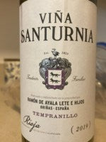 Ramon de Ayala Vi?a Santurnia Tempranillo 2019