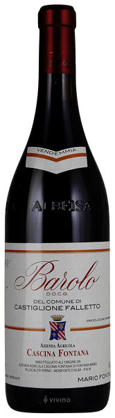 Cascina Fontana Barolo del Commune di Castiglione Falletto 2015